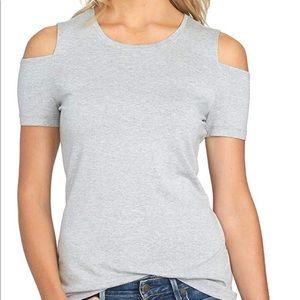 1. State Women’s Cold Shoulder Crew Neck T Shirt